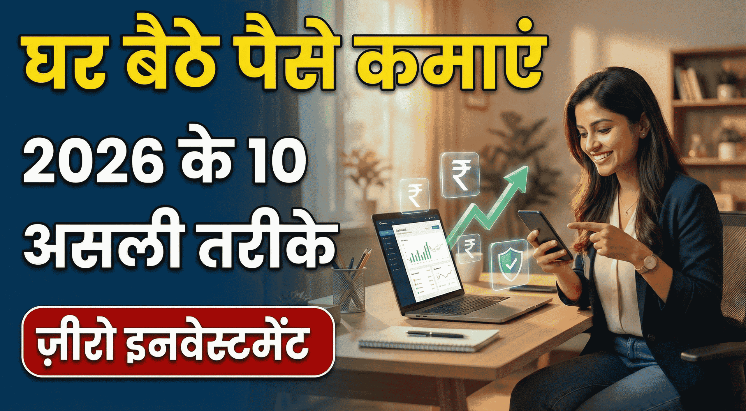 बिना इन्वेस्टमेंट के घर बैठे पैसे कैसे कमाए